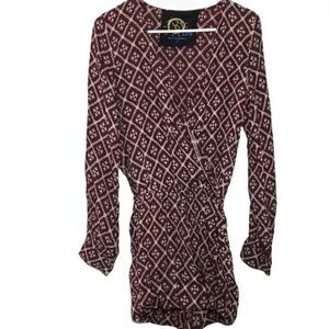 Blue Life Patterned Long Sleeve Romper S
